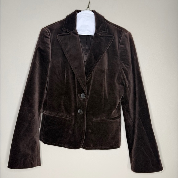 Express Jackets & Blazers - Express Dark Brown Velvet Blazer
